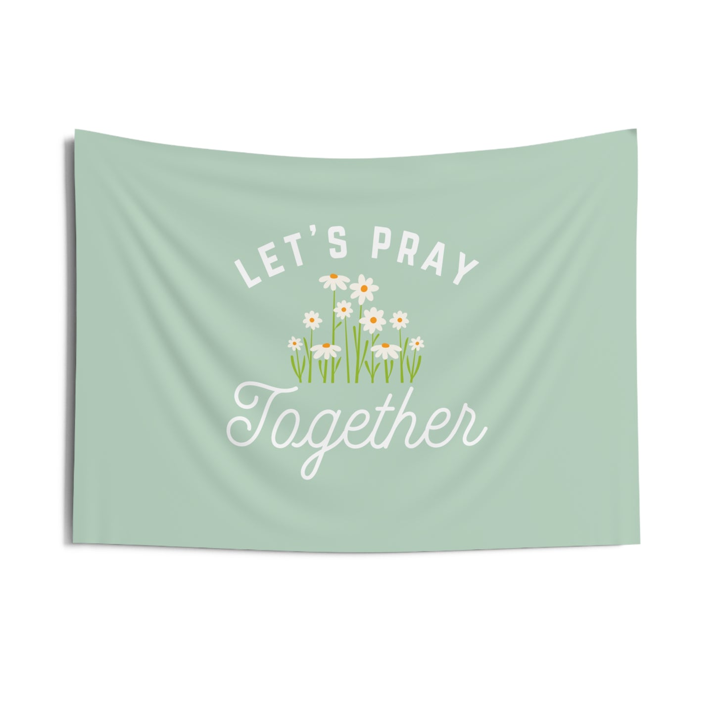 Let's Pray Together Wall Tapestry (Pistachio)