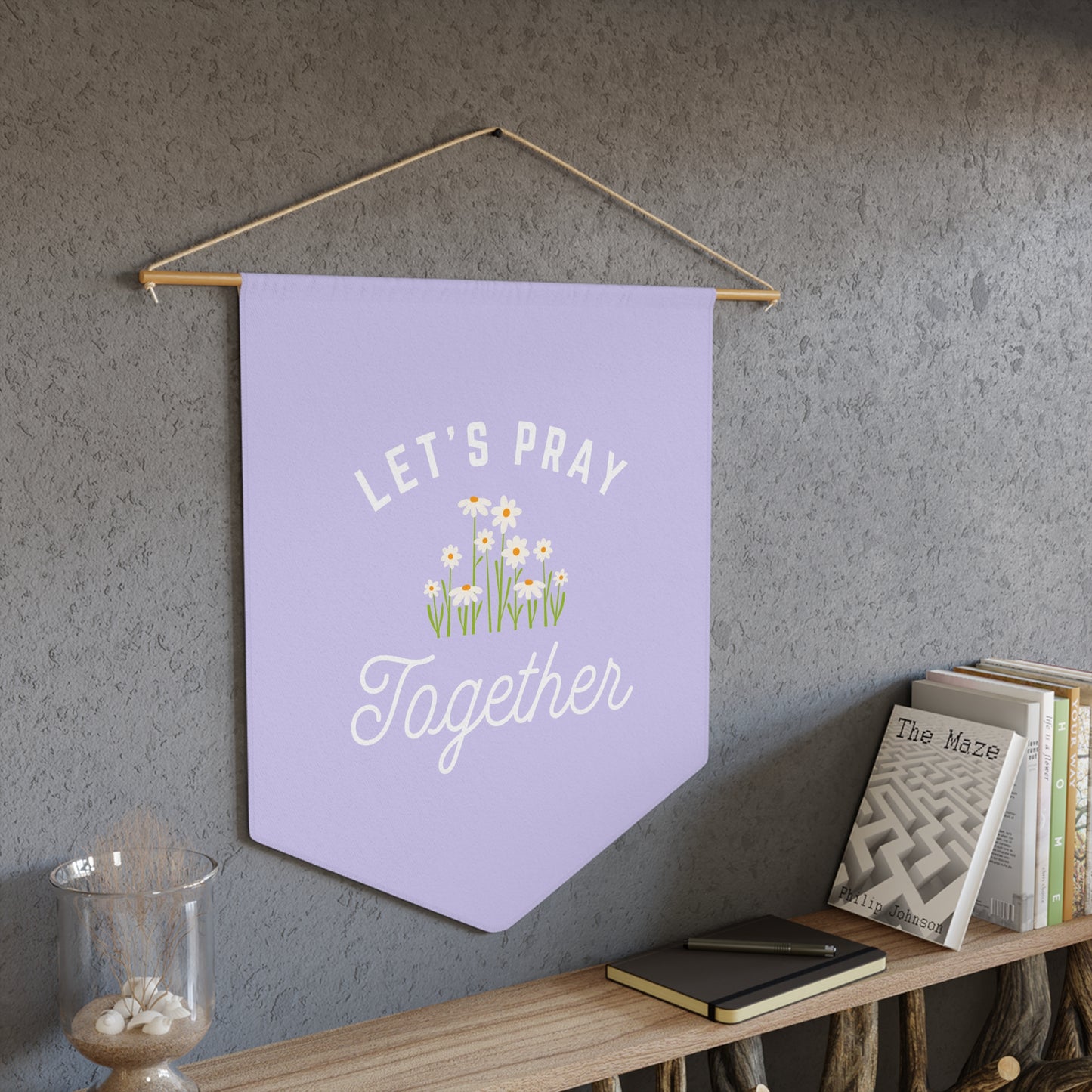 Let's Pray Together Pennant (Violet)