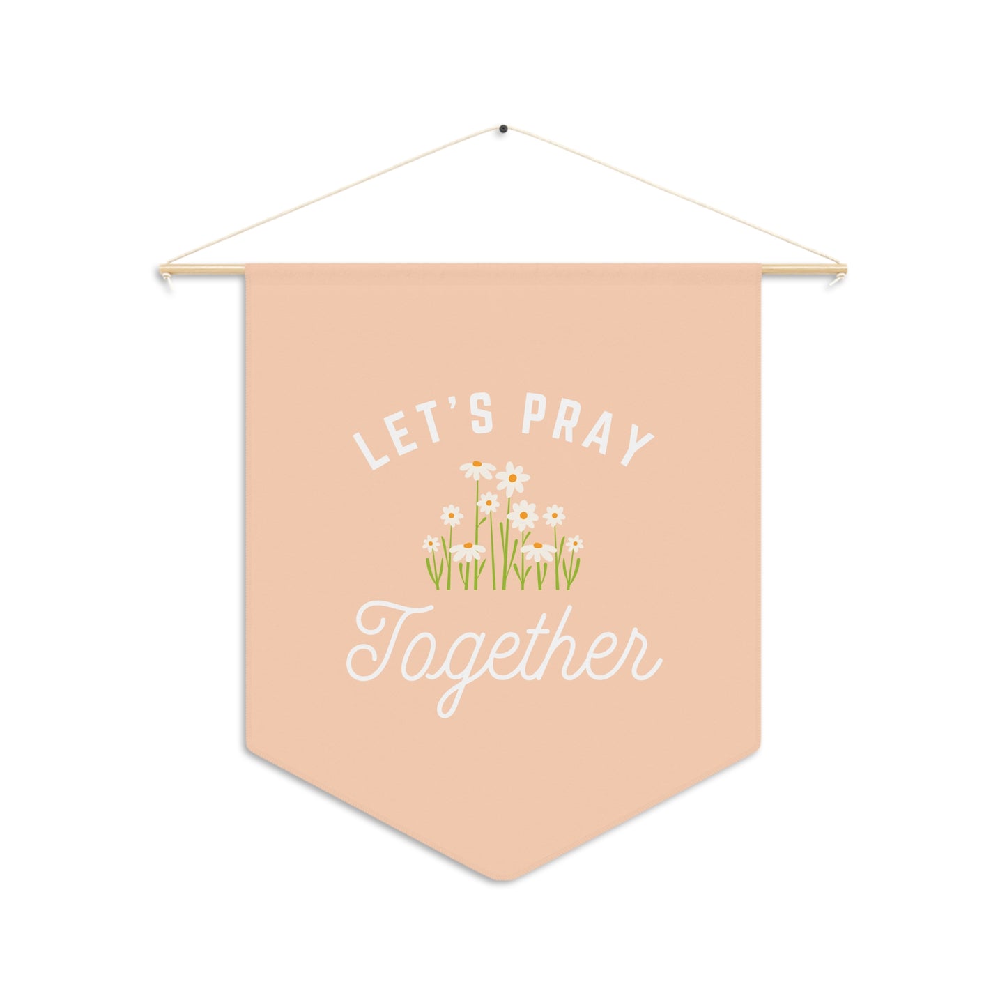 Let's Pray Together Pennant (Peach)