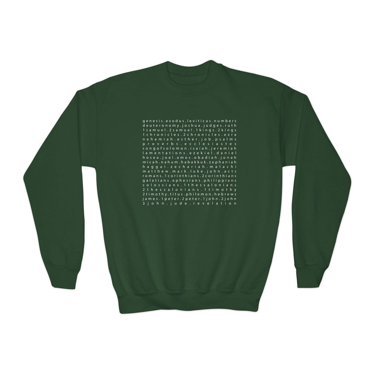 Books of the Bible Youth Crewneck Sweatshirt