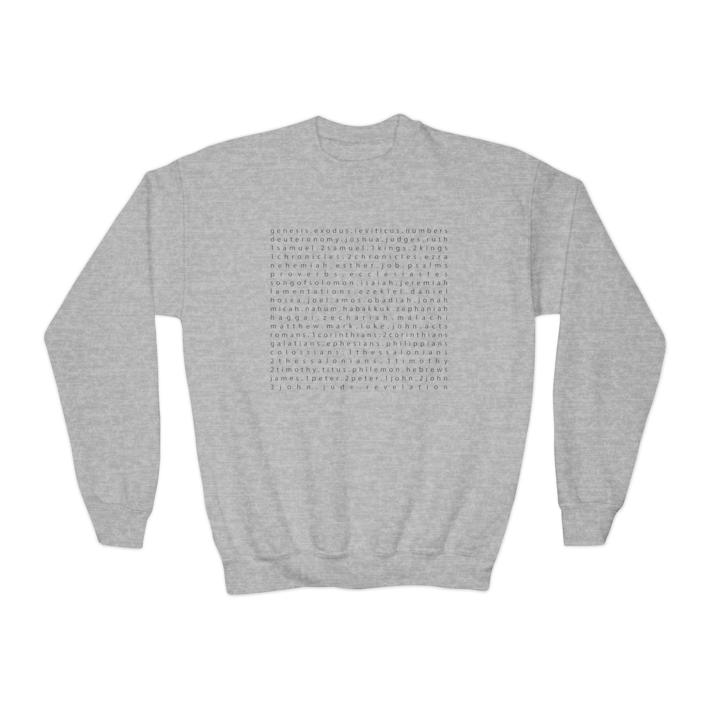 Books of the Bible Youth Crewneck Sweatshirt