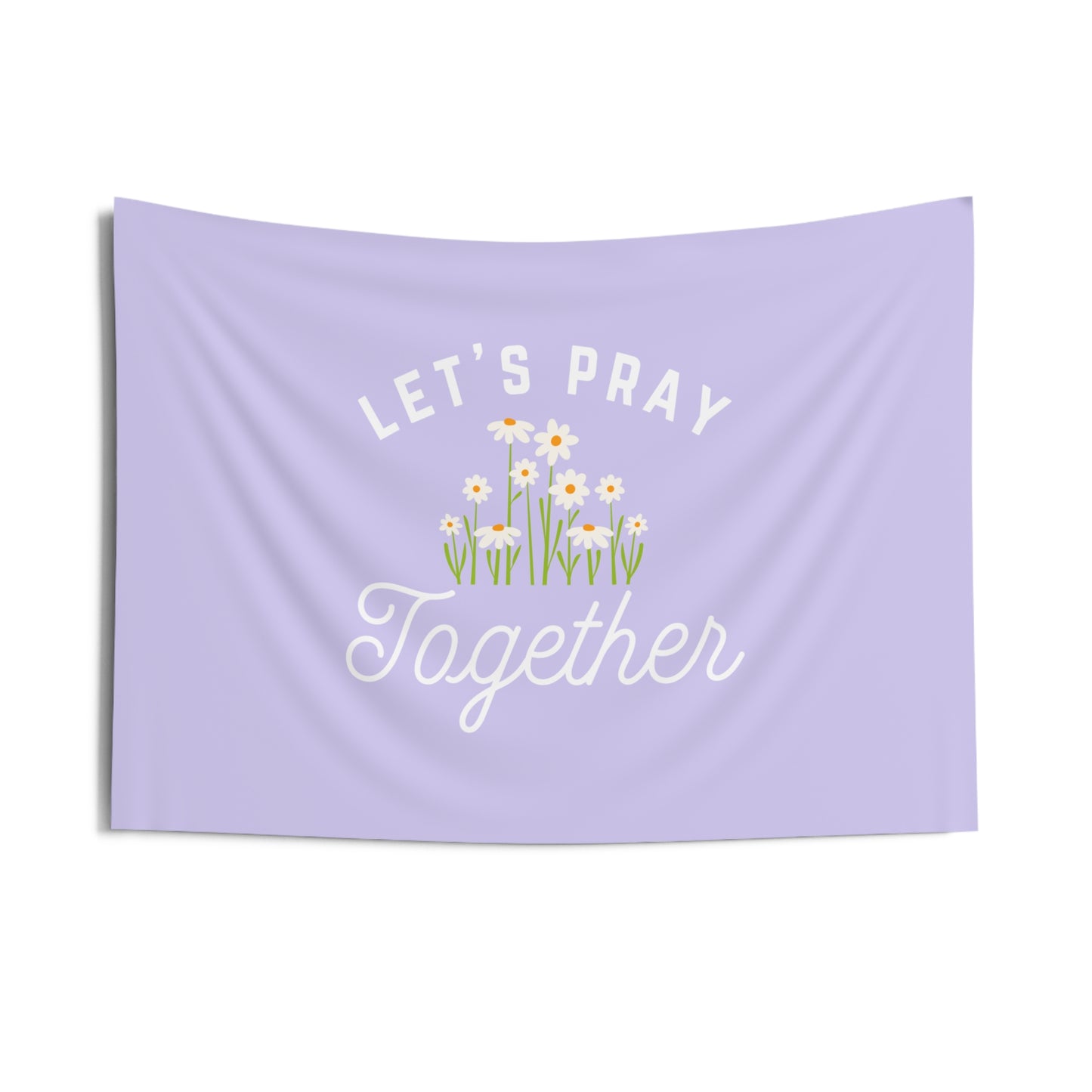 Let's Pray Together Wall Tapestry (Violet)