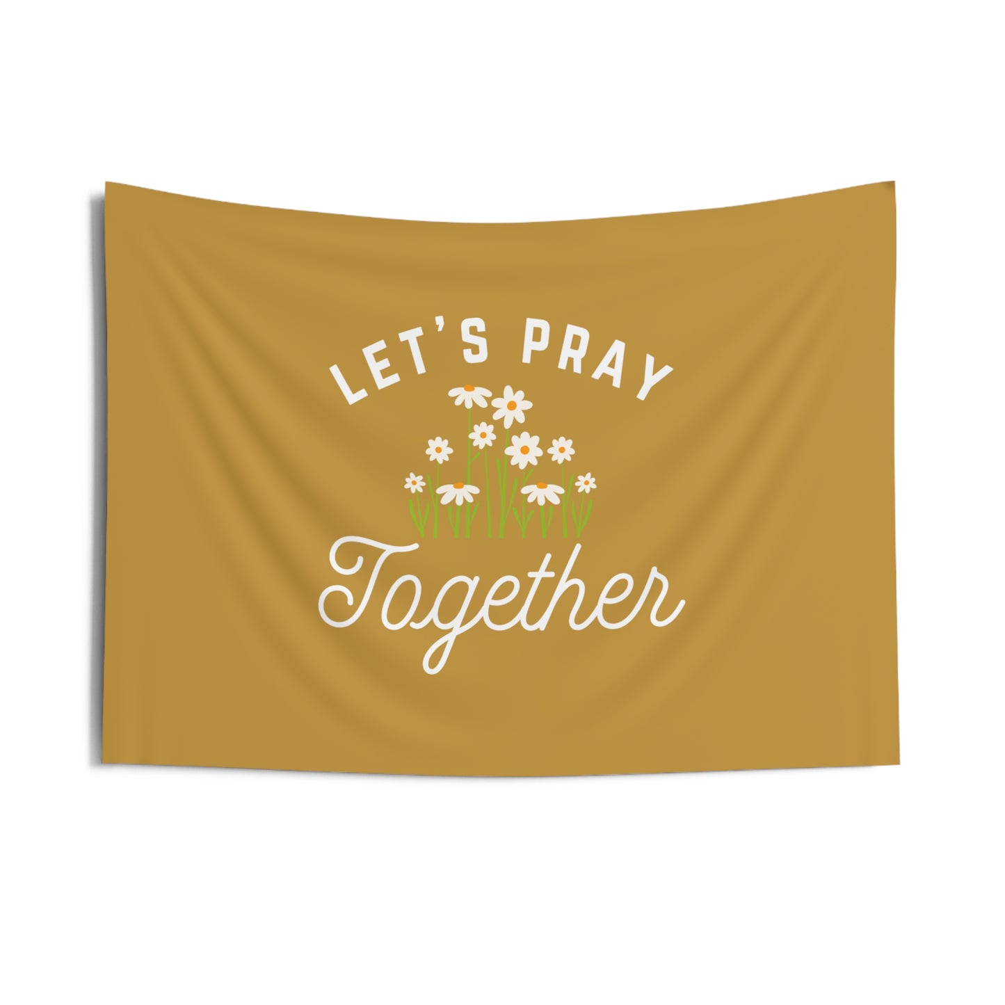 Let's Pray Together Wall Tapestry (Honey)