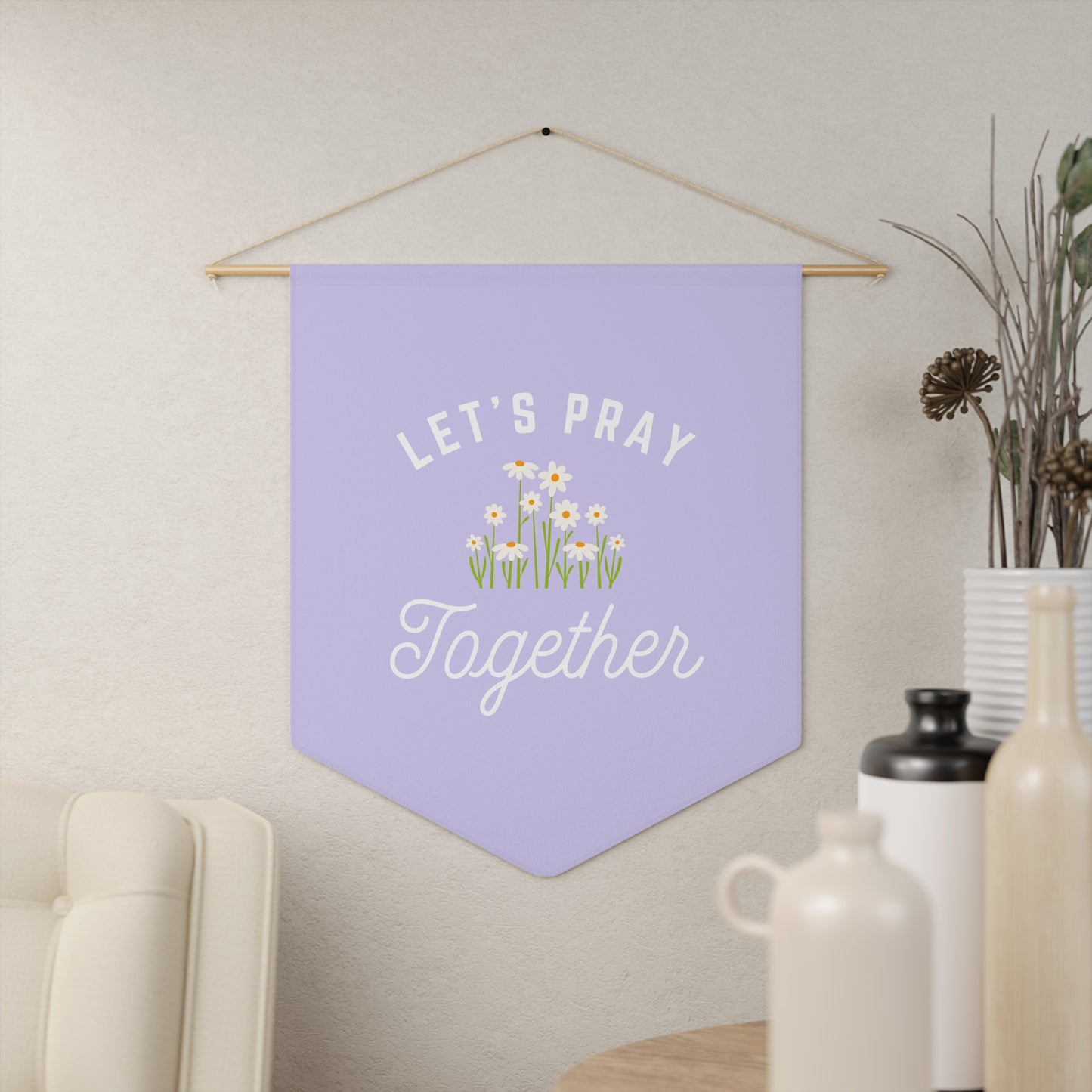 Let's Pray Together Pennant (Violet)