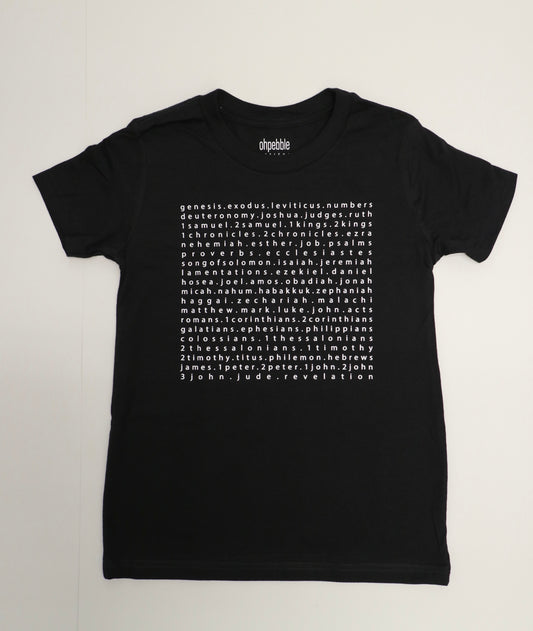 Toddler Books of the Bible Tee in Black
