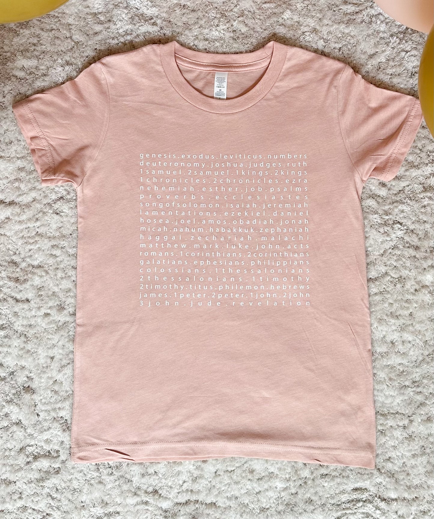 Toddler Books of the Bible Tee in Peach